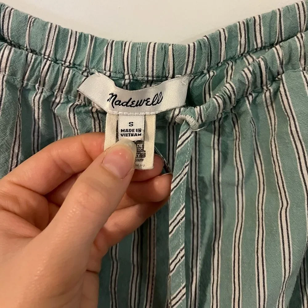 Madewell Poplin Cotton Shorts - Dusty Verdigris- small